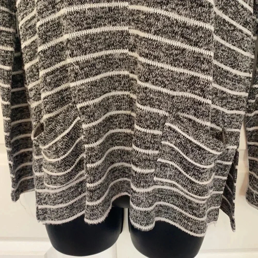 Garage black and white horizontal striped sweater size XS